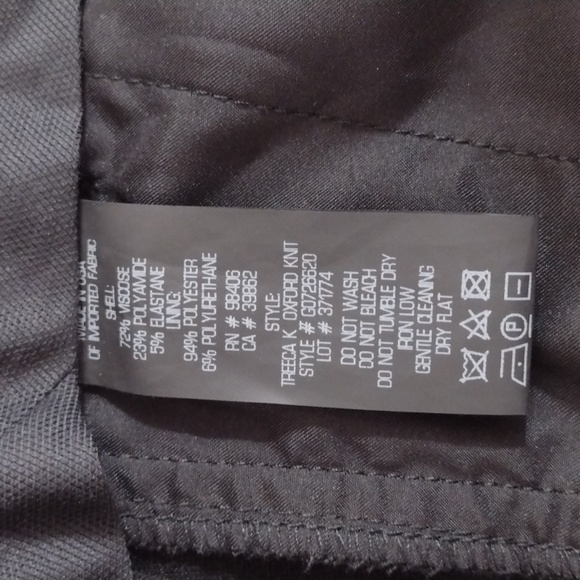 Theory Black High Waisted Treeca K Straight Leg Ankle Pant in Oxford Knit Size 8 - Picture 8 of 11